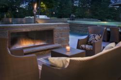 outdoor fireplace